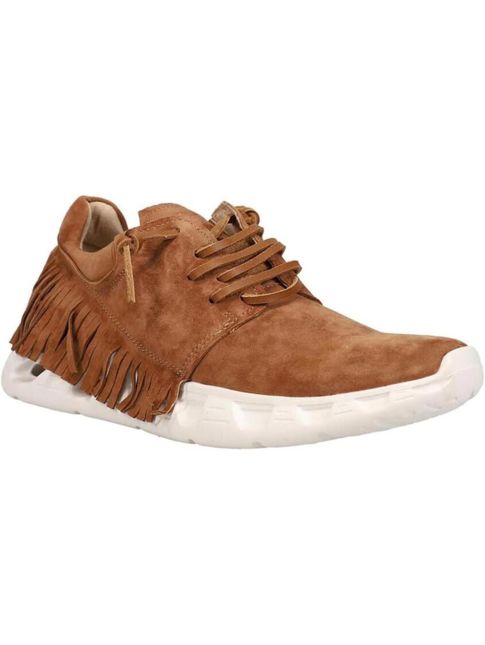 Vaneli Brown leather suede fringe 8.5 Alvina adorable sneaker comfort shoe